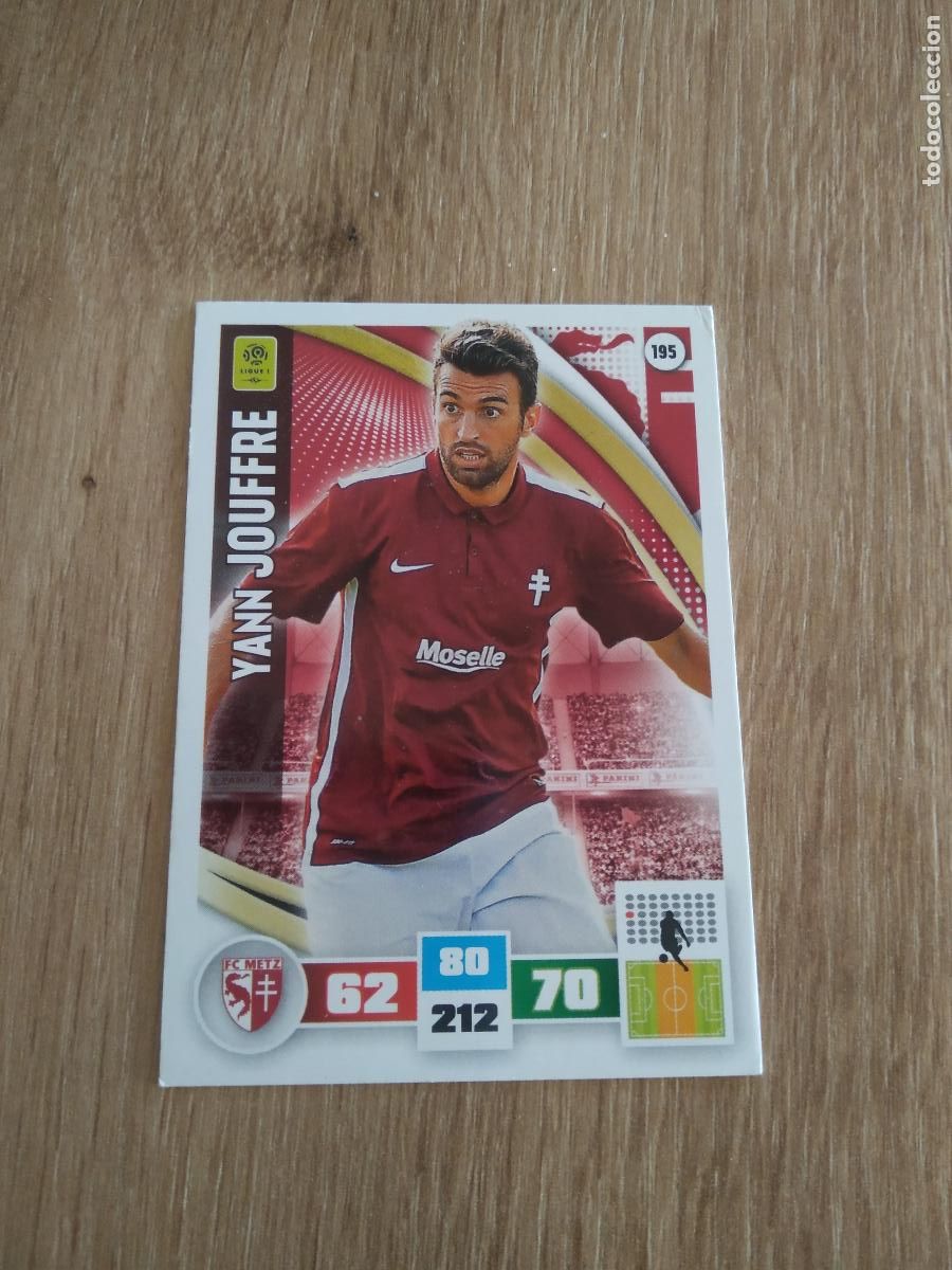 Cromos de F&uacute;tbol: 195 YANN JOUFFRE METZ CROMO FUTBOL PANINI LIGA FRANCIA 2016-2017 FOOT LIGUE 1 ADRENALYN 16-17
