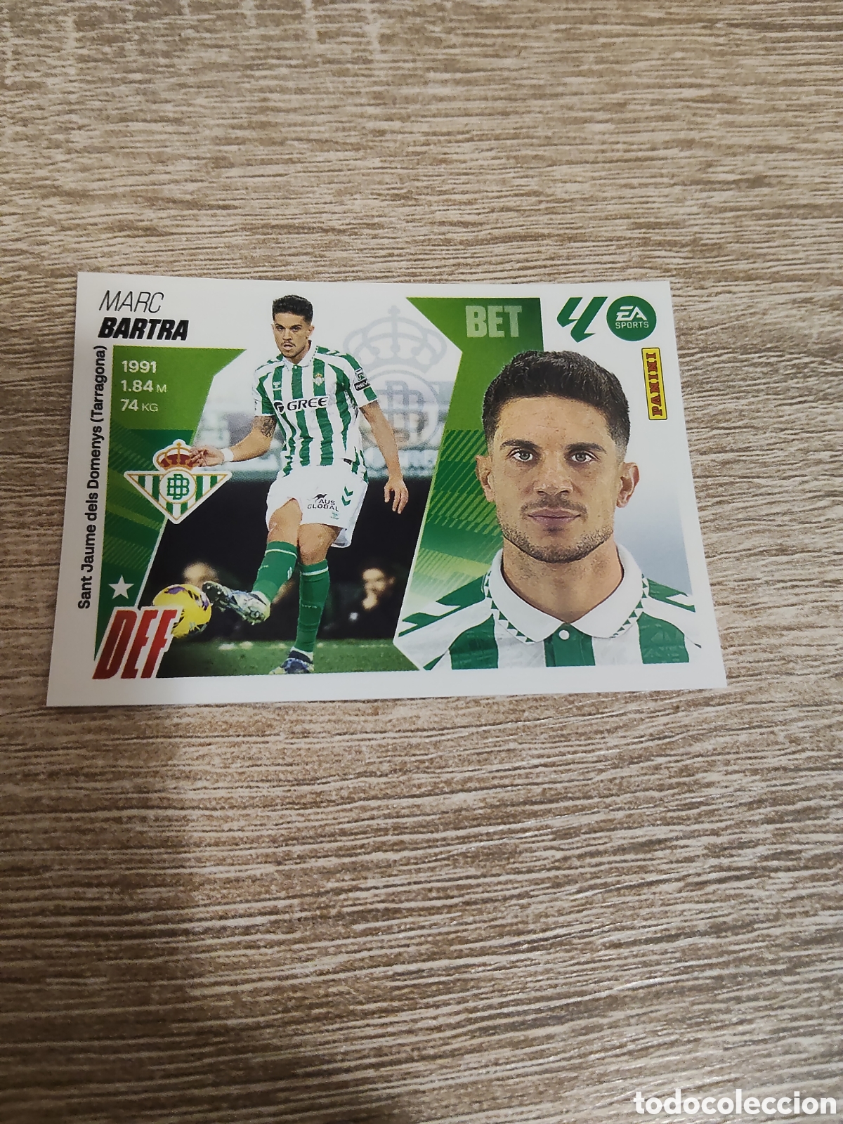 Cromos de F&uacute;tbol: Bartra Real Betis liga 2025 2026 25 26 ediciones este