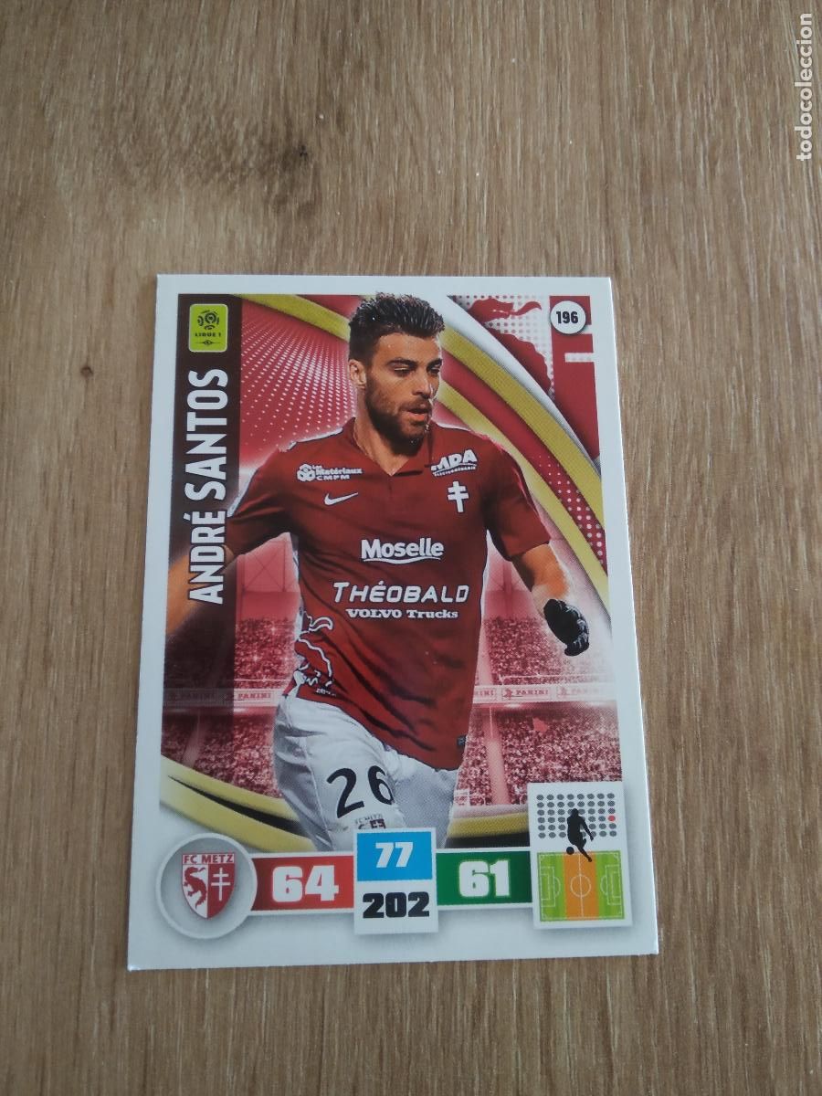 Cromos de F&uacute;tbol: 196 ANDRE SANTOS METZ CROMO FUTBOL PANINI LIGA FRANCIA 2016-2017 FOOT LIGUE 1 ADRENALYN 16-17