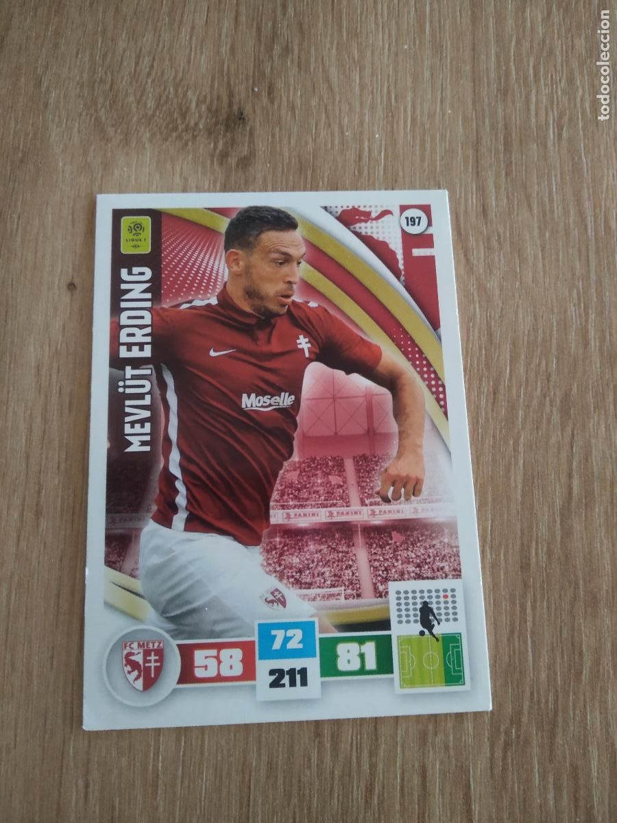 Cromos de F&uacute;tbol: 197 MEVLUT ERDING METZ CROMO FUTBOL PANINI LIGA FRANCIA 2016-2017 FOOT LIGUE 1 ADRENALYN 16-17