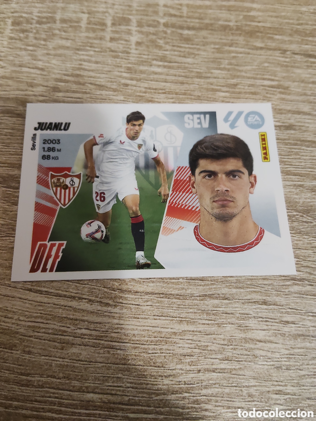 Cromos de F&uacute;tbol: Juanlu Sevilla liga 2025 2026 25 26 ediciones este