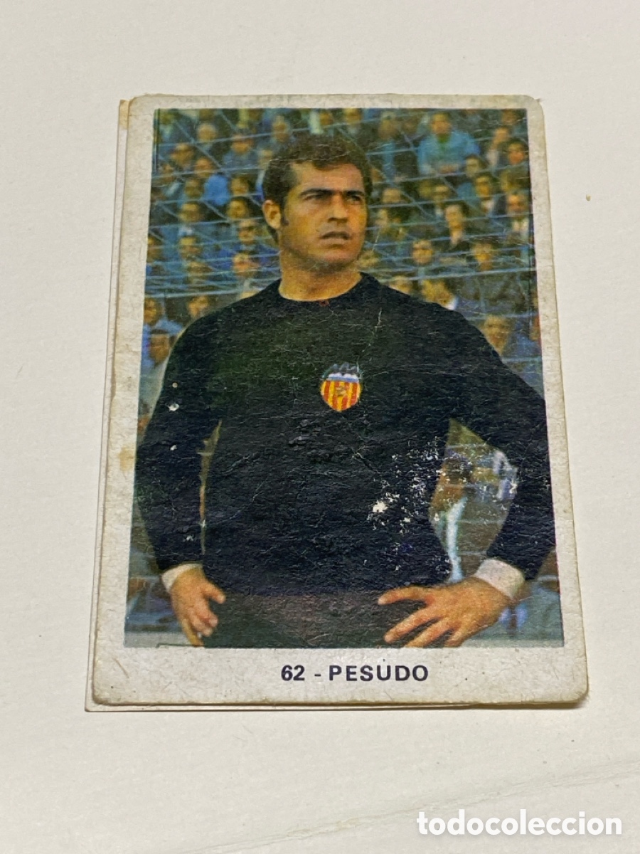 Cromos de F&uacute;tbol: Valencia cromos dobles 62 Pesudo y Abelardo campeonato nacional de liga 1971 ruiz romero
