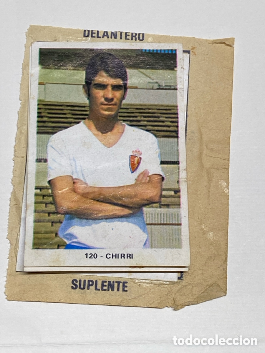 Fu&szlig;ball-Sticker: RUIZ ROMERO 71 CHIRRI, DIAZ Y MARTIN CROMO TRIPLE N&ordm; 120 ZARAGOZA CAMPEONATO NACIONAL DE LIGA 1971