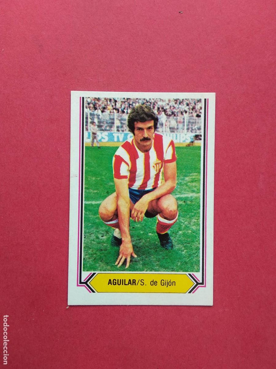 Cromos de F&uacute;tbol: EDICIONES ESTE LIGA 80 81 1980 1981 CROMO NUNCA PEGADO SPORTING DE GIJON , AGUILAR