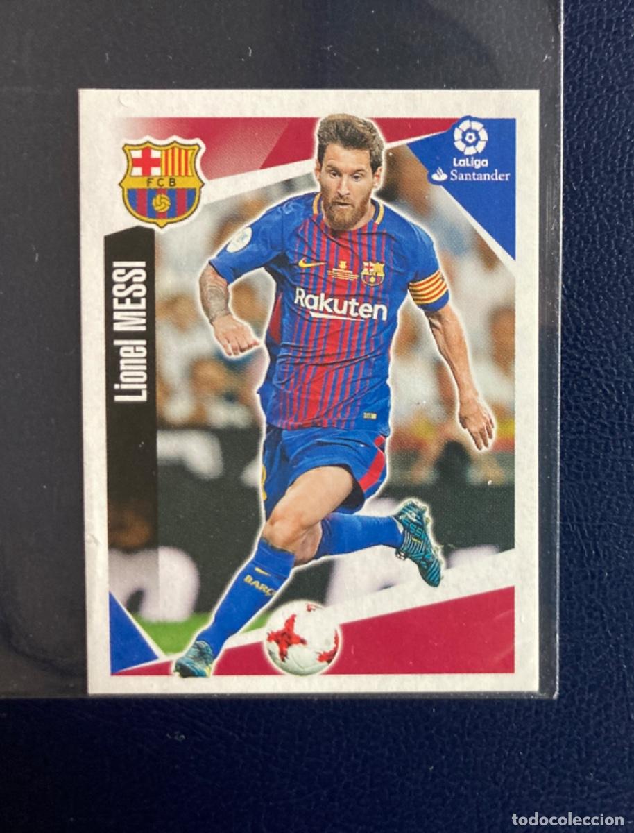 Cromos de F&uacute;tbol: 71 LEO MESSI BARCELONA PANINI F&Uacute;TBOL LIGA VERSI&Oacute;N SUDAM&Eacute;RICA 2017-2018 17-18 Sin pegar