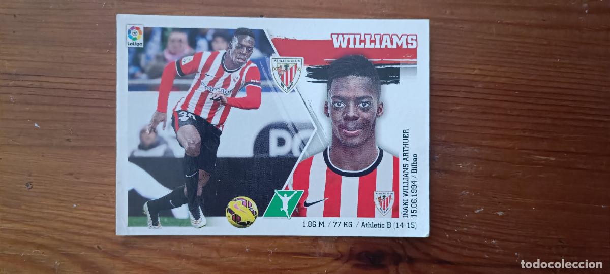 Fu&szlig;ball-Sticker: Cromo I&ntilde;aki Williams error Willians Athletic club de Bilbao liga este 2015 2016 15 16 liga este