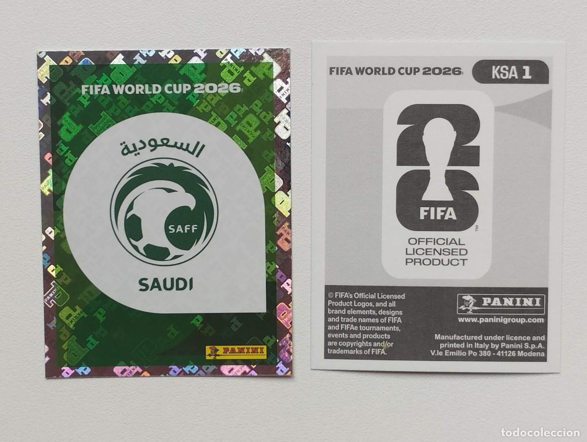 Cromos de Futebol: CROMO STICKER WORLD CUP 2026 MUNDIAL 26 PANINI ARABIA SAUDI KSA1 KSA 1 ESCUDO