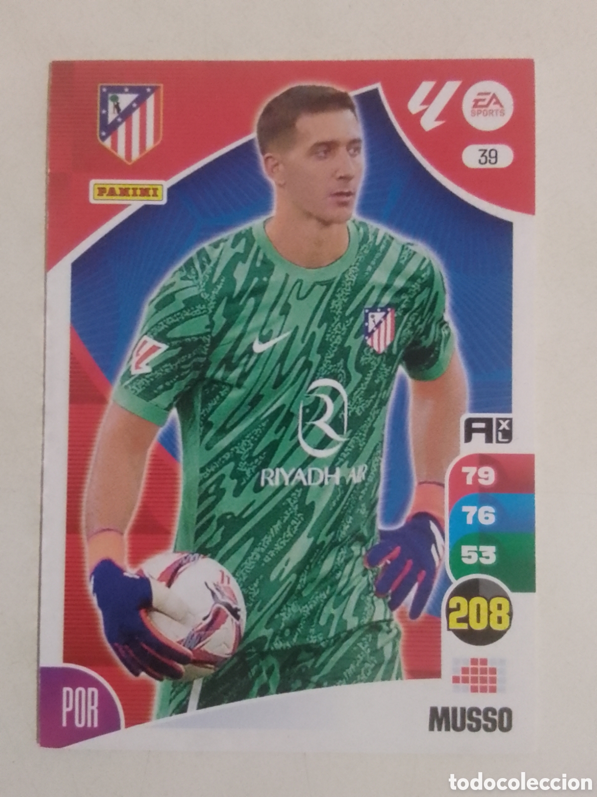 Cromos de F&uacute;tbol: Adrenalyn XL 2024-25 n&deg; 39 Musso &bull; Atl&eacute;tico de Madrid.