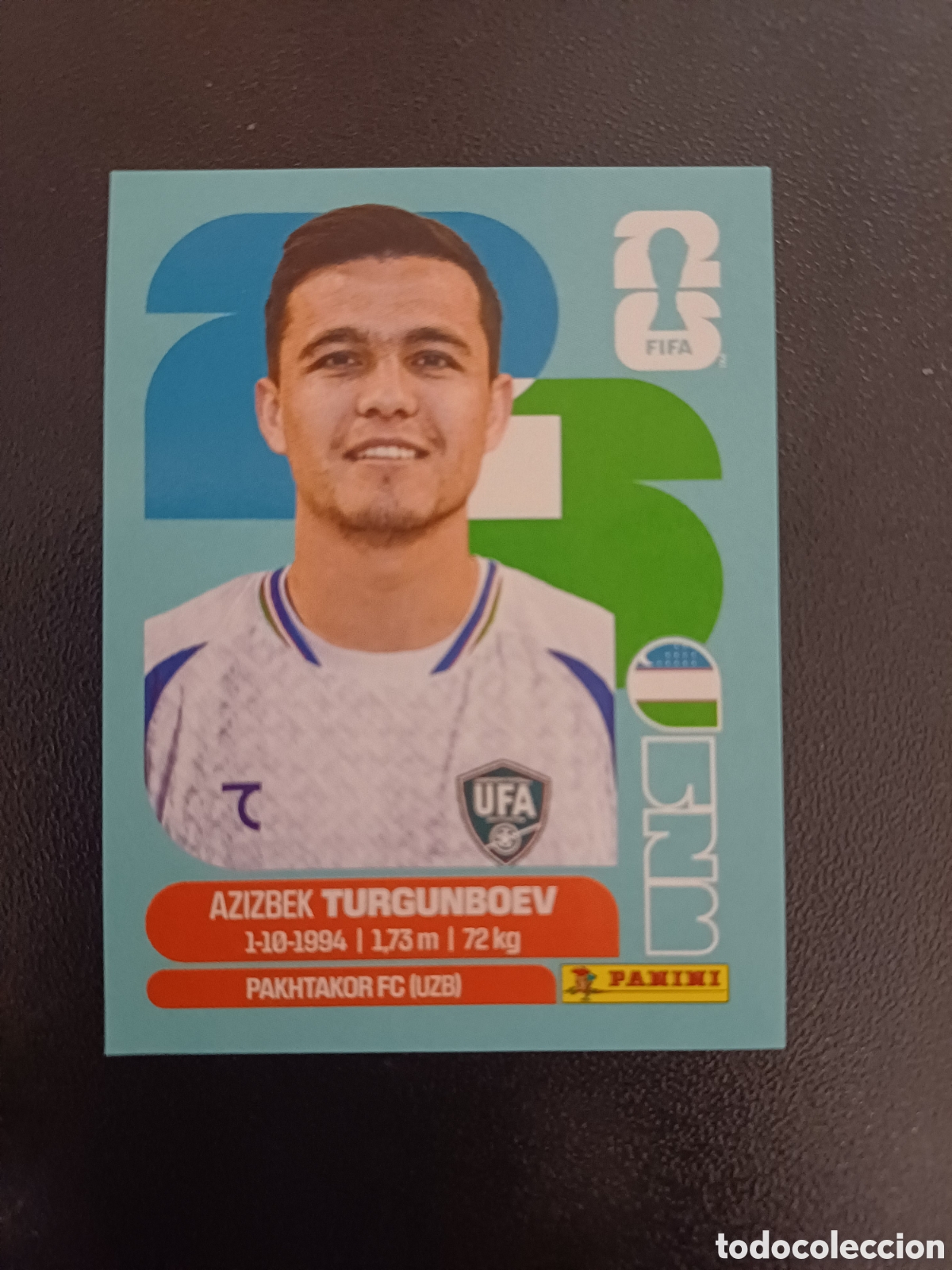 Cromos de F&uacute;tbol: #UZB14 AZIZBEK TURGUNBOEV UZBEKISTAN PANINI FIFA WORLD CUP 2026