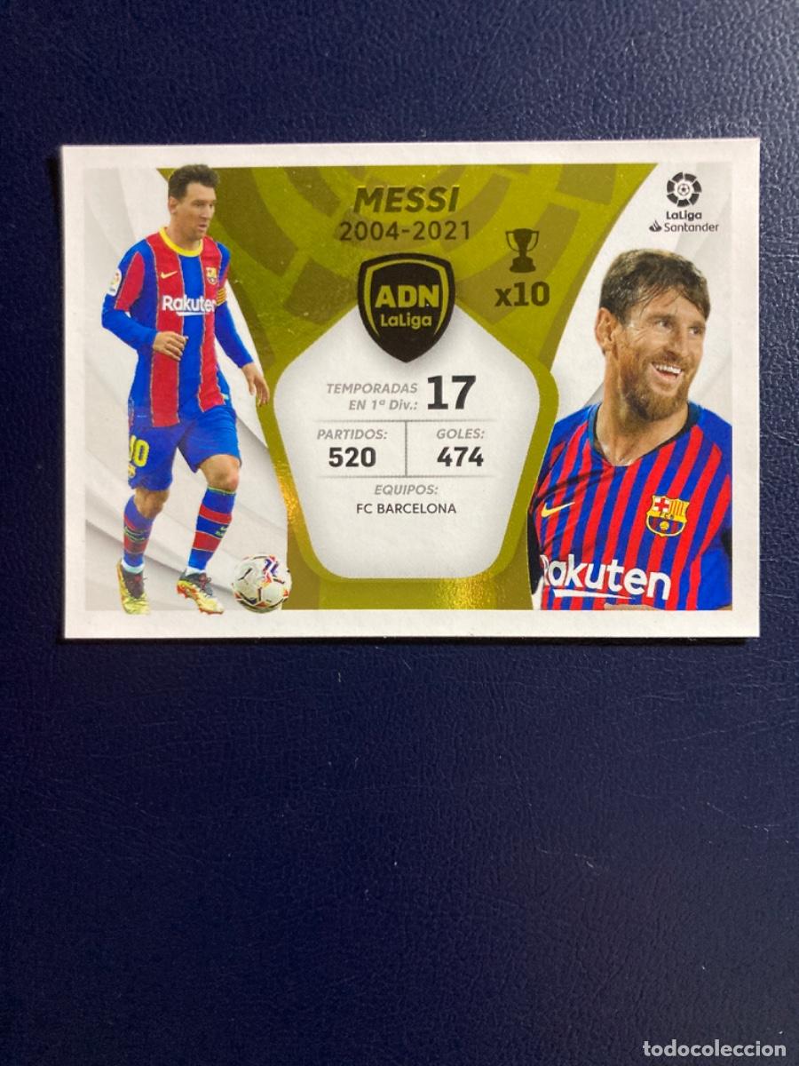 Cromos de F&uacute;tbol: LIONEL MESSI EDICION ESPECIAL LIMITADA 2004-21 ADN LA LIGA BARCELONA EDICIONES ESTE 2021 2022 21 22