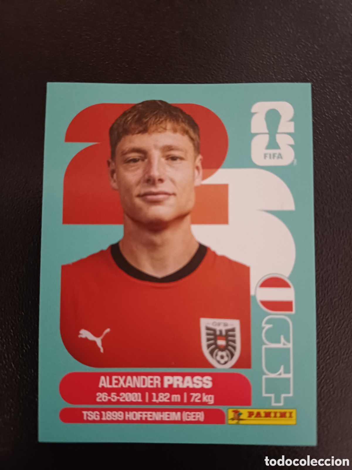 Cromos de F&uacute;tbol: #AUT9 ALEXANDER PRASS AUSTRIA PANINI FIFA WORLD CUP 2026