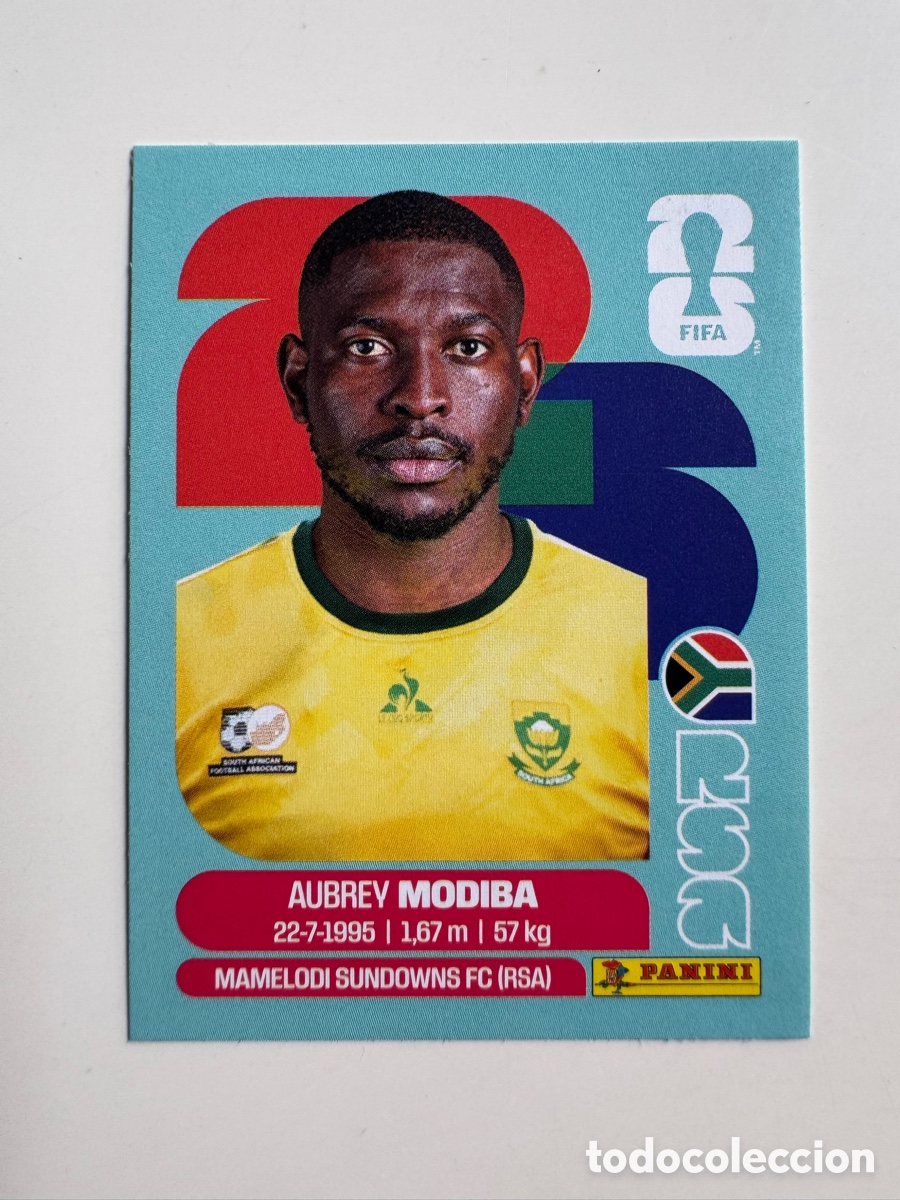 Cromos de F&uacute;tbol: Sud&aacute;frica RSA MUNDIAL FIFA WORLD CUP 2026 STICKER PANINI RSA4 &ndash; Aubrey Modiba N&ordm; 4