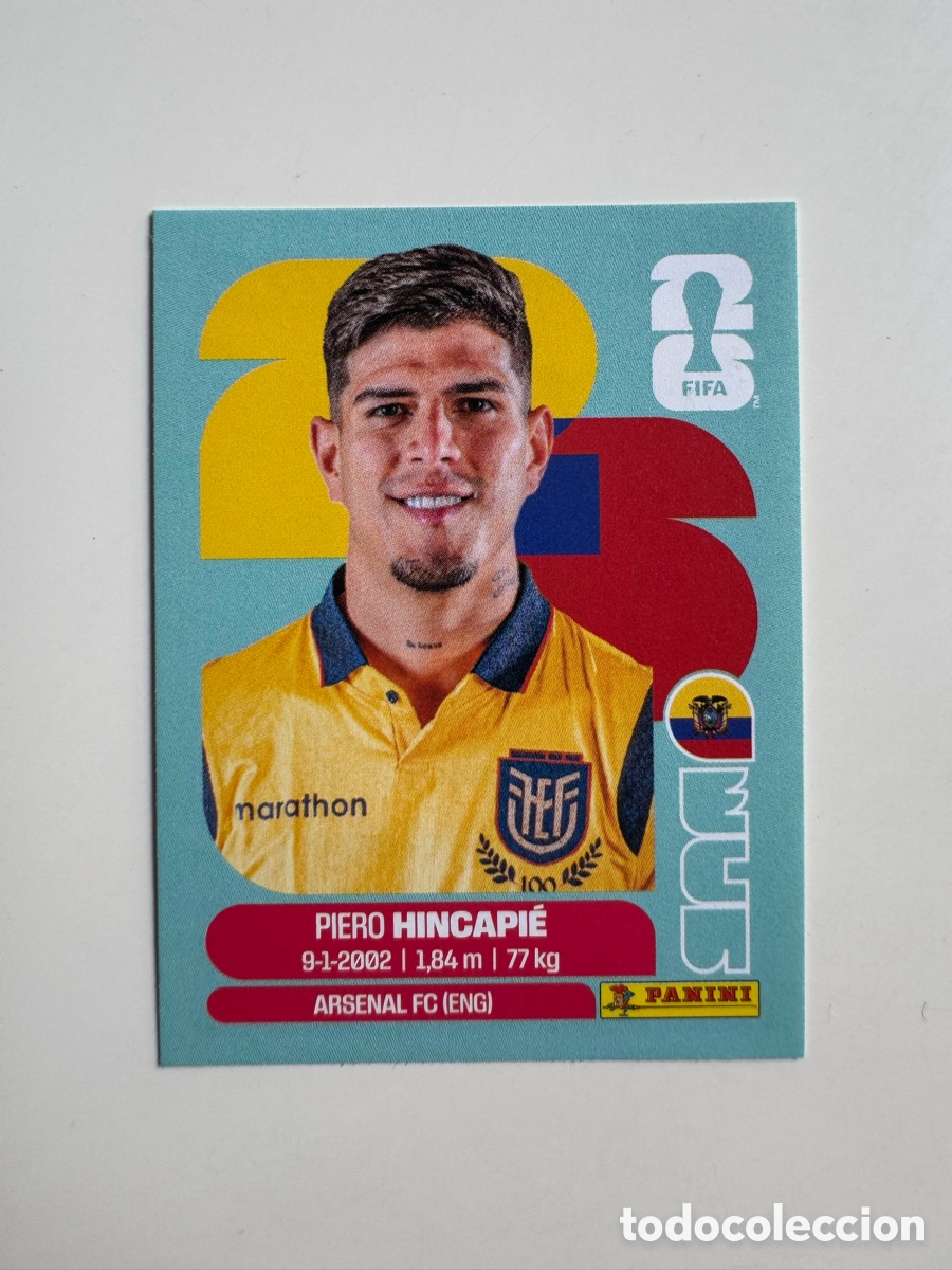 Cromos de F&uacute;tbol: Ecuador ECU MUNDIAL FIFA WORLD CUP 2026 STICKER PANINI ECU4 &ndash; Piero Hincapi&eacute; N&ordm; 4