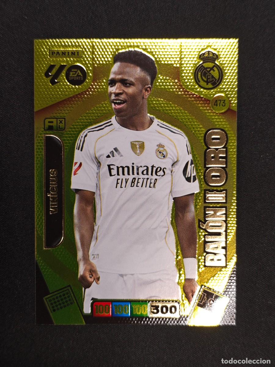 Cromos de F&uacute;tbol: 473 VINICIUS REAL MADRID BALON DE ORO ADRENALYN XL 25 26 2025 2026 RA526