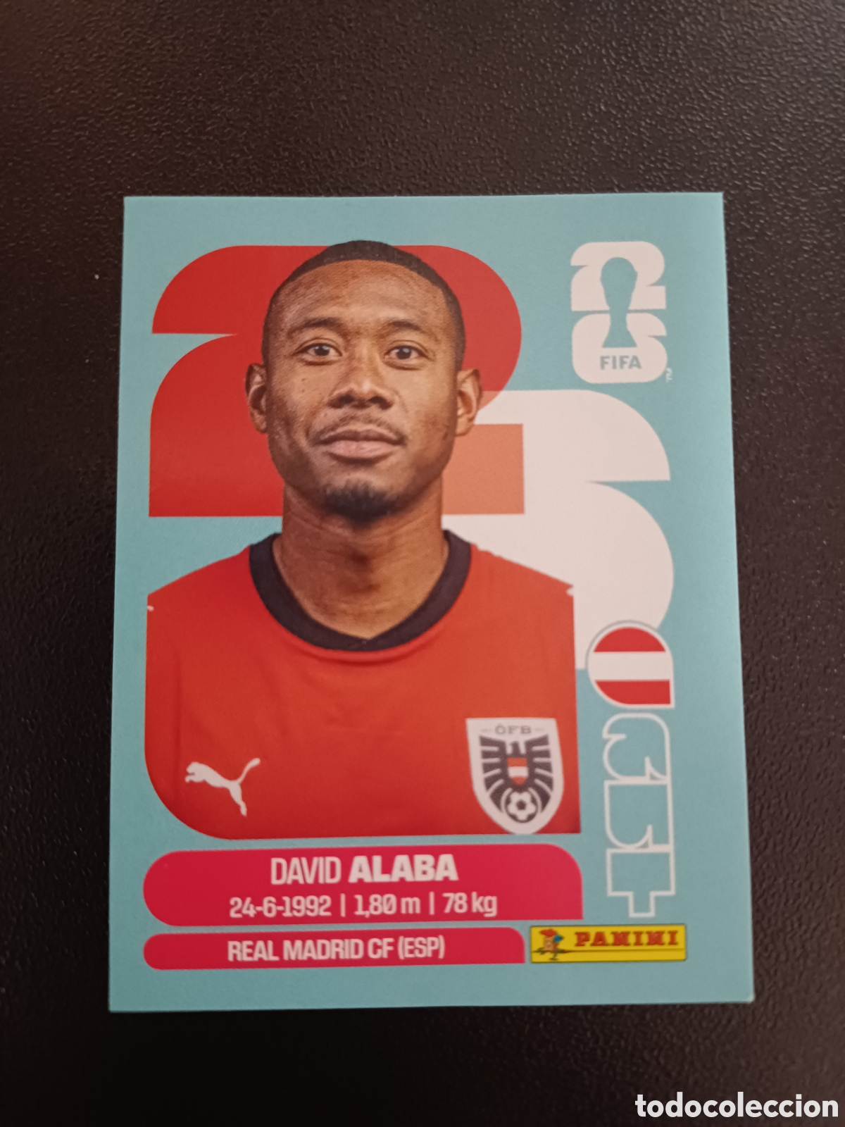 Cartes &agrave; collectionner de Football: #AUT4 DAVID ALABA AUSTRIA PANINI FIFA WORLD CUP 2026