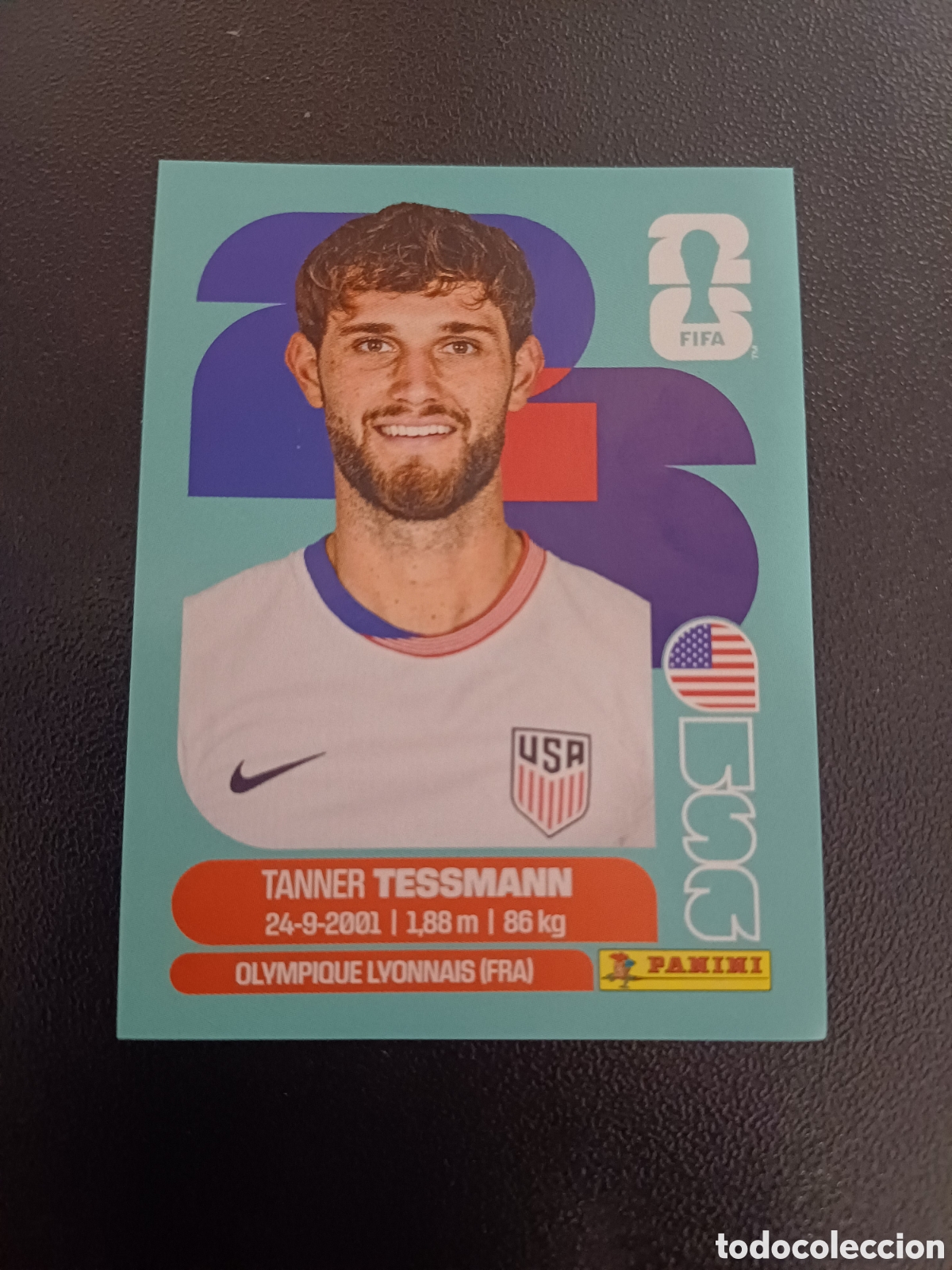 Cartes &agrave; collectionner de Football: #USA9 TANNER TESSMANN USA PANINI FIFA WORLD CUP 2026