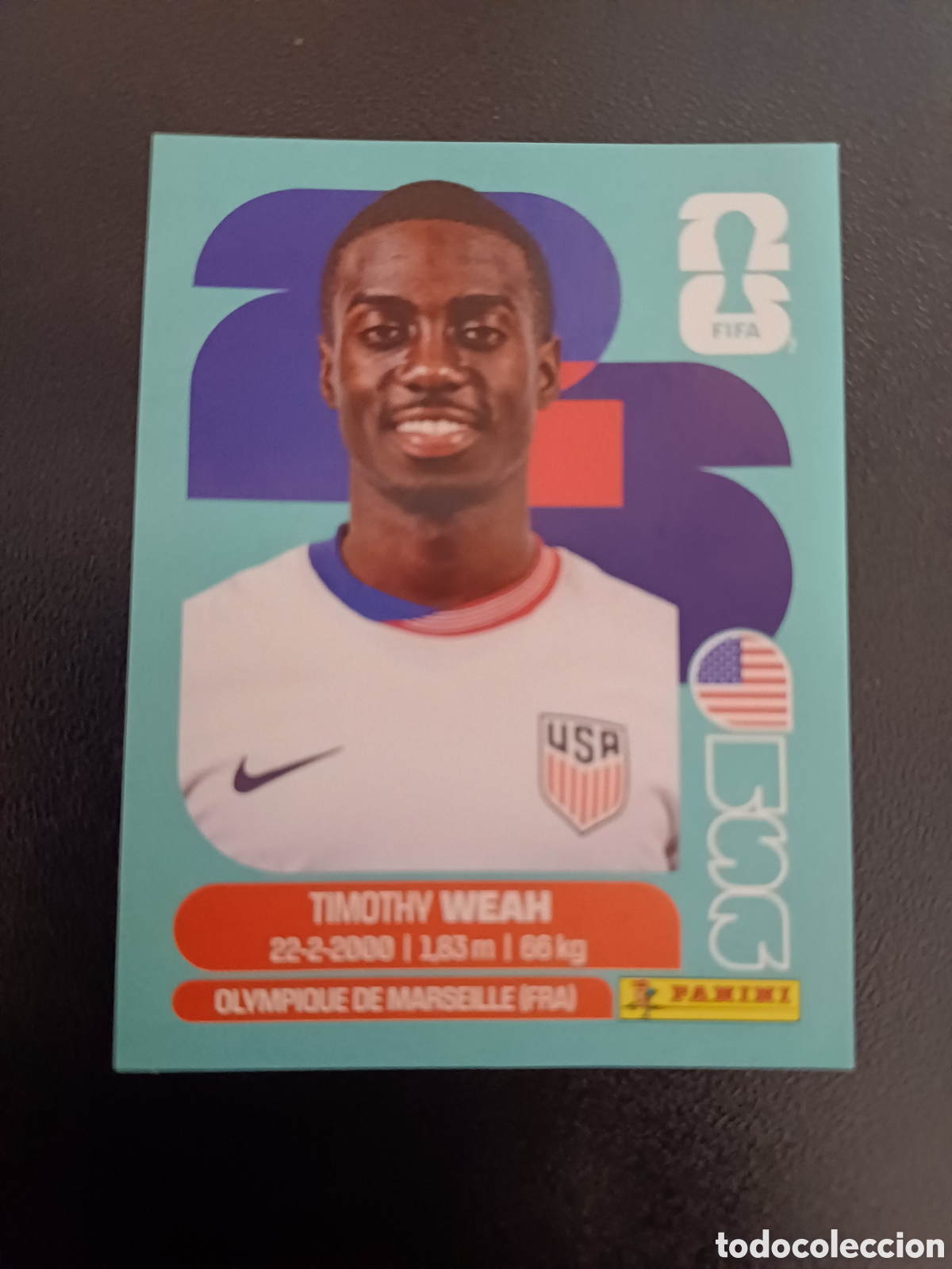 Cartes &agrave; collectionner de Football: #USA12 TIMOTHY WEAH USA PANINI FIFA WORLD CUP 2026