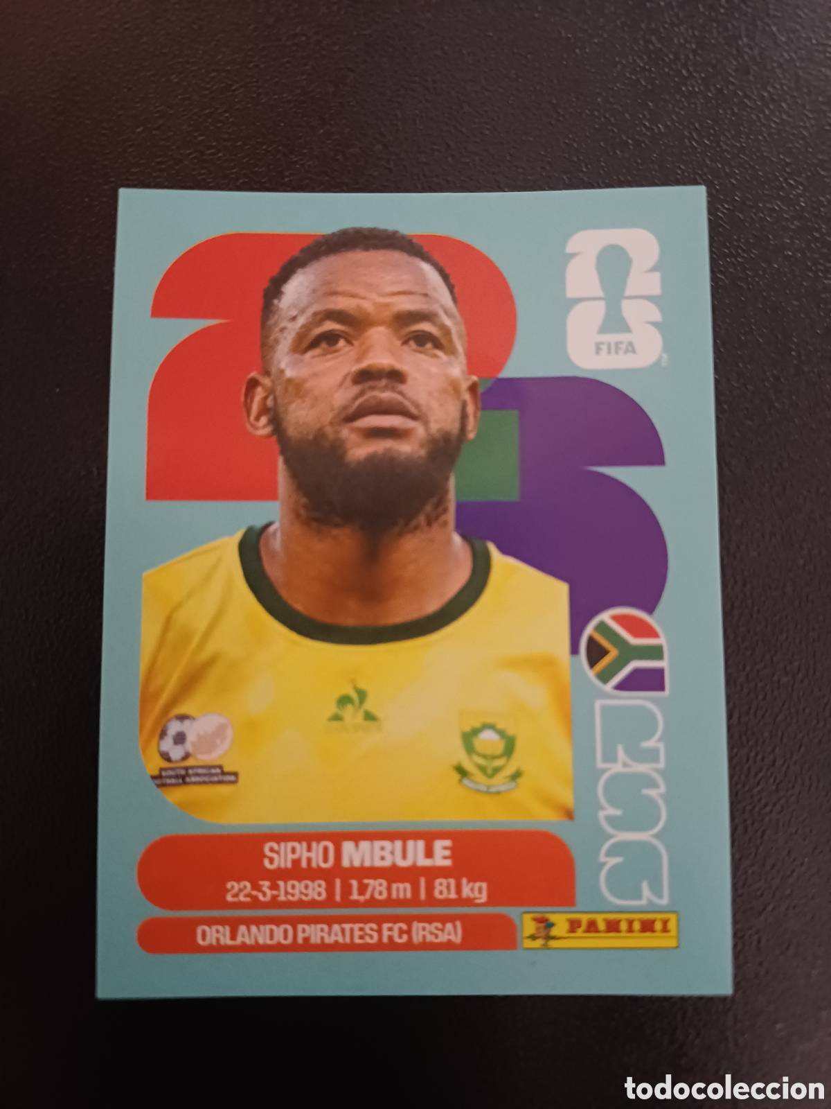 Cromos de F&uacute;tbol: #RSA16 SIPHO MBULE SOUTH AFRICA PANINI FIFA WORLD CUP 2026