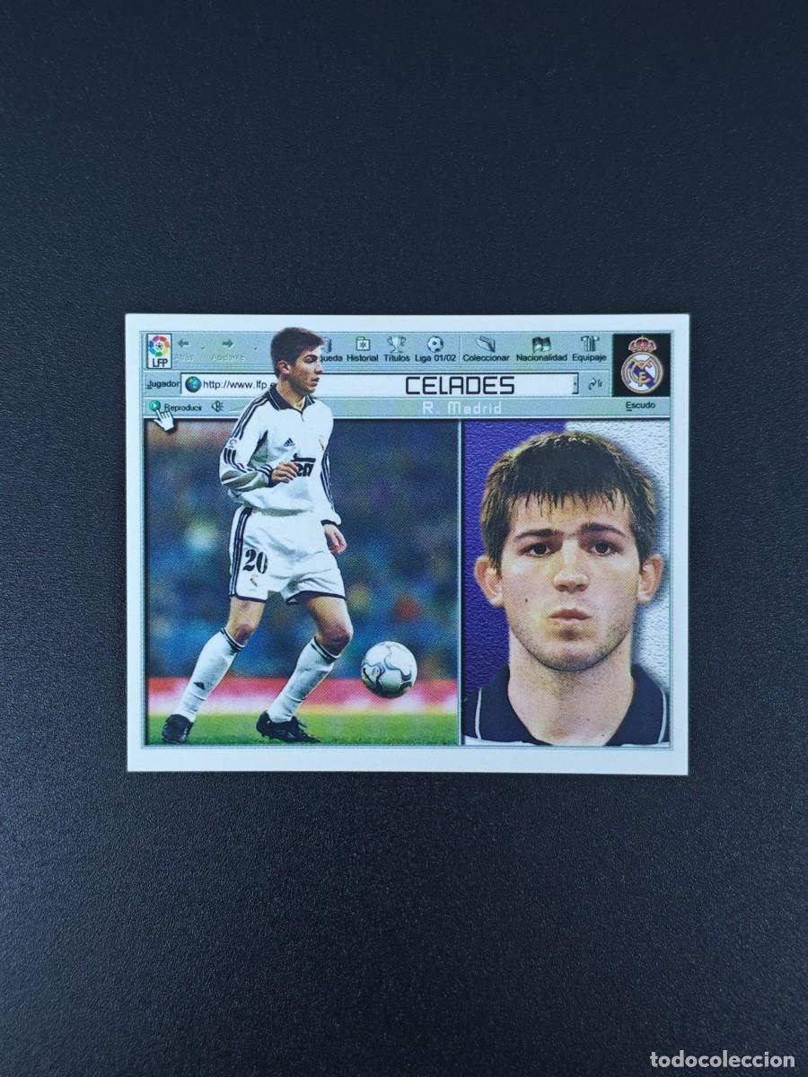 Cromos de F&uacute;tbol: CROMO LIGA ESTE CELADES REAL MADRID NUNCA PEGADO SIN PEGAR 01 02 2001 2002 RA526
