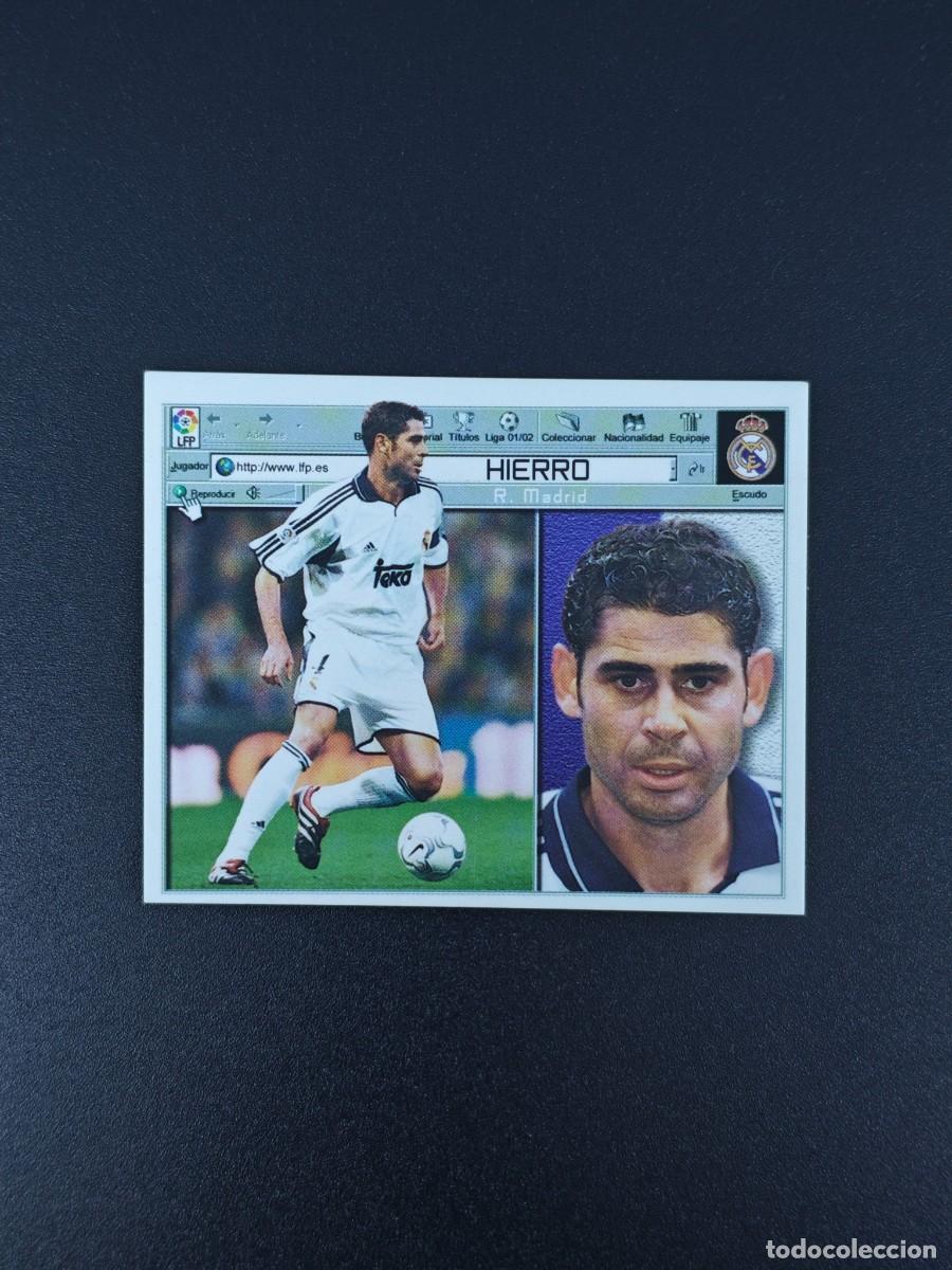 Cromos de F&uacute;tbol: CROMO LIGA ESTE FERNANDO HIERRO REAL MADRID NUNCA PEGADO SIN PEGAR 01 02 2001 2002 RA526
