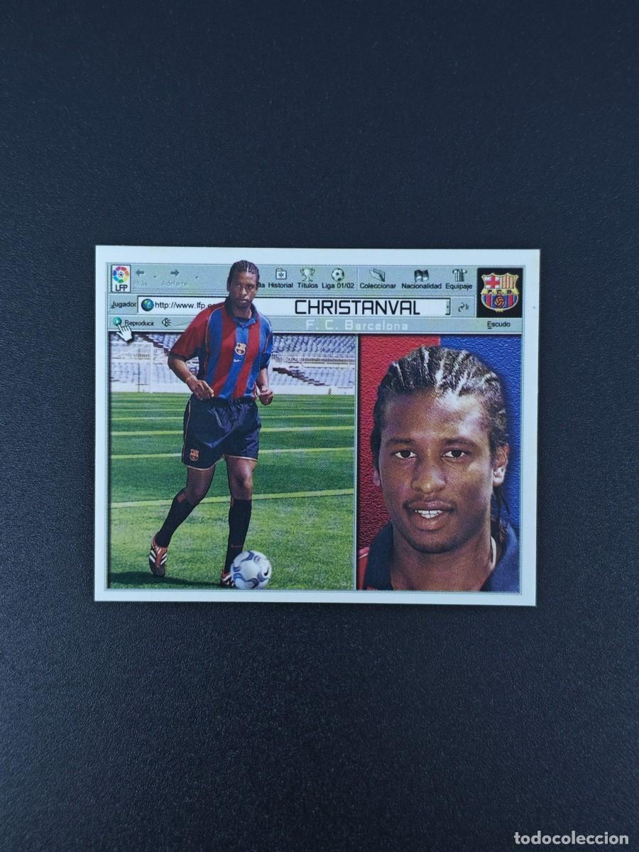 Cromos de F&uacute;tbol: CROMO LIGA ESTE CHRISTANVAL BARCELONA NUNCA PEGADO SIN PEGAR 01 02 2001 2002 RA526
