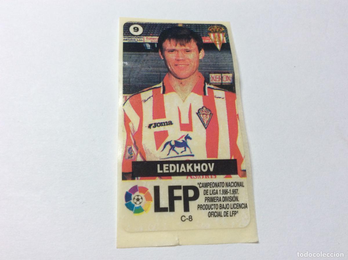 Football Stickers: Lediakhov Sporting Gij&oacute;n Chicles Vidal 96 97