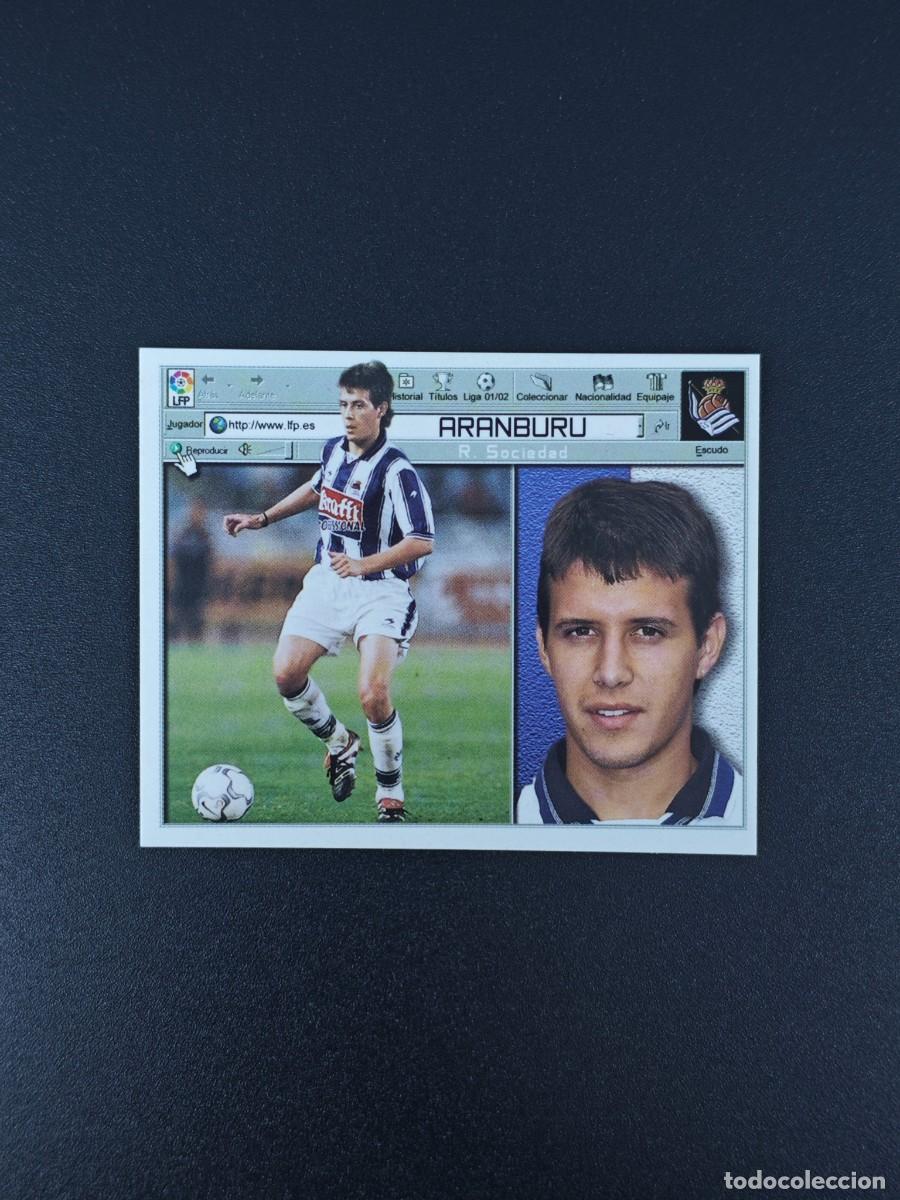 Football Stickers: CROMO LIGA ESTE ARANBURU REAL SOCIEDAD NUNCA PEGADO SIN PEGAR 01 02 2001 2002 RA526
