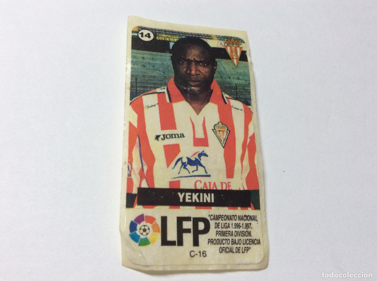 Football Stickers: Deteriorado Yekini Sporting Gij&oacute;n Chicles Vidal 96 97