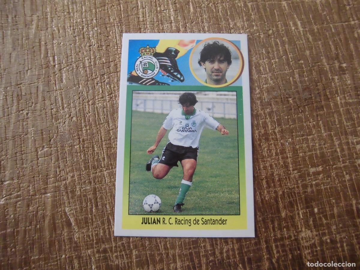Football Stickers: JULI&Aacute;N RACING DE SANTANDER LIGA 93-94 EDICIONES ESTE CROMO CART&Oacute;N RECUPERADO