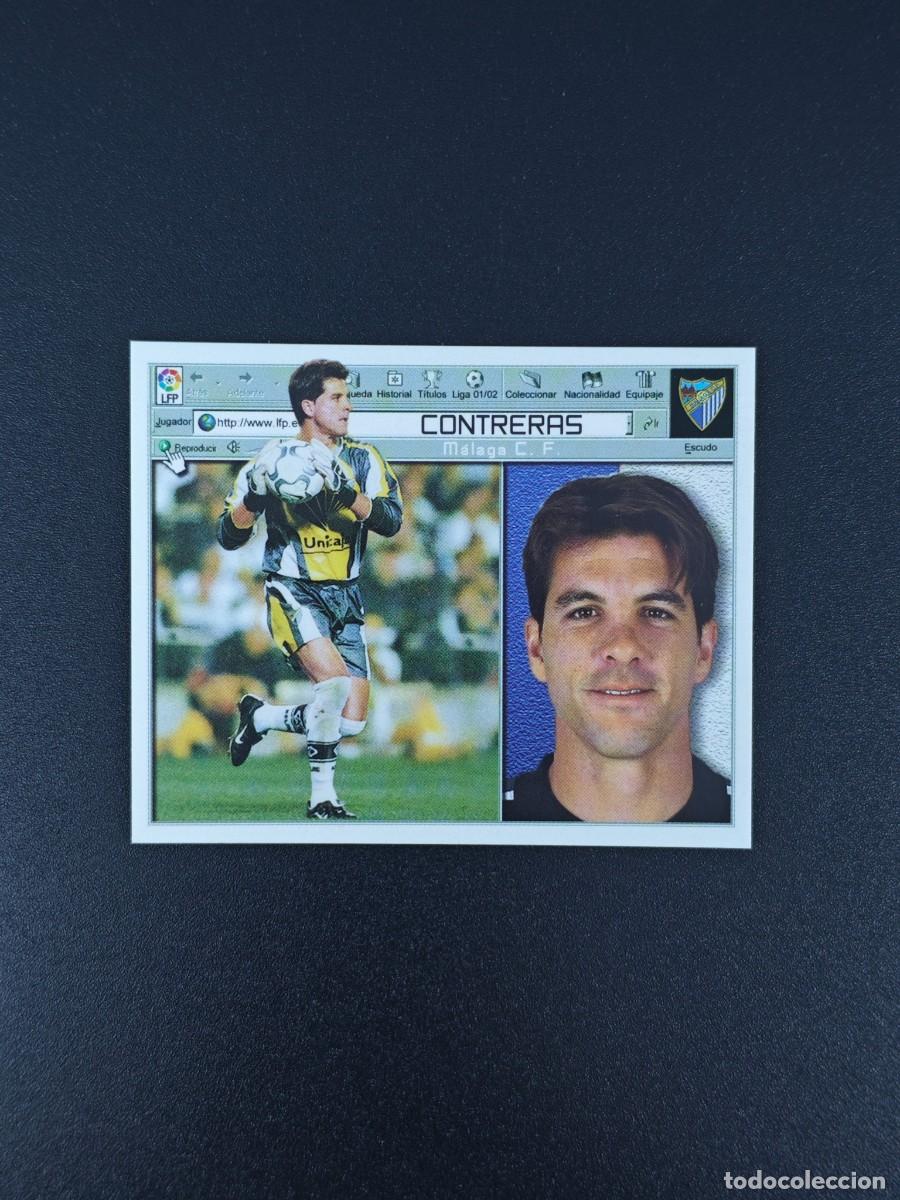 Football Stickers: CROMO LIGA ESTE CONTRERAS MALAGA NUNCA PEGADO SIN PEGAR 01 02 2001 2002 RA526