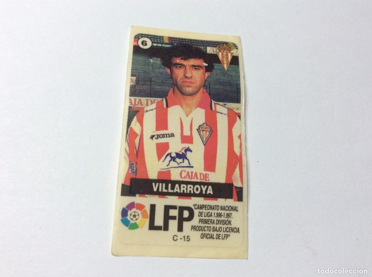 Football Stickers: Villarroya Sporting Gij&oacute;n Chicles Vidal 96 97