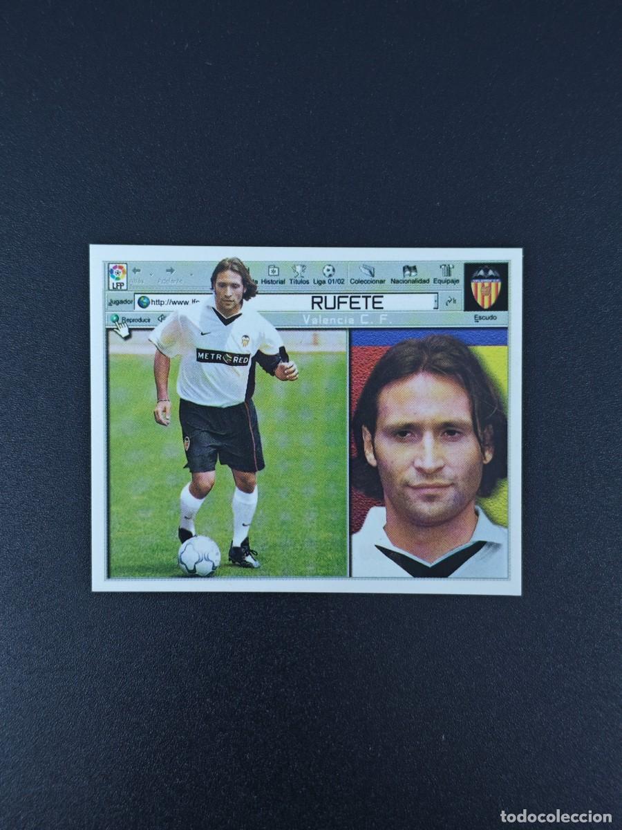 Cromos de F&uacute;tbol: CROMO LIGA ESTE RUFETE FICHAJE 9 VALENCIA NUNCA PEGADO SIN PEGAR 01 02 2001 2002 RA526