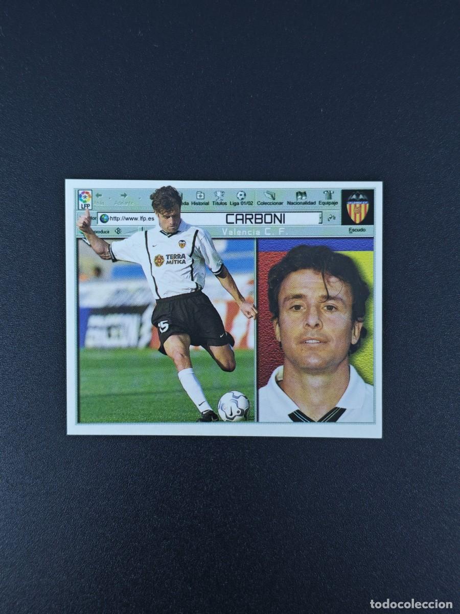 Cromos de F&uacute;tbol: CROMO LIGA ESTE CARBONI VALENCIA NUNCA PEGADO SIN PEGAR 01 02 2001 2002 RA526