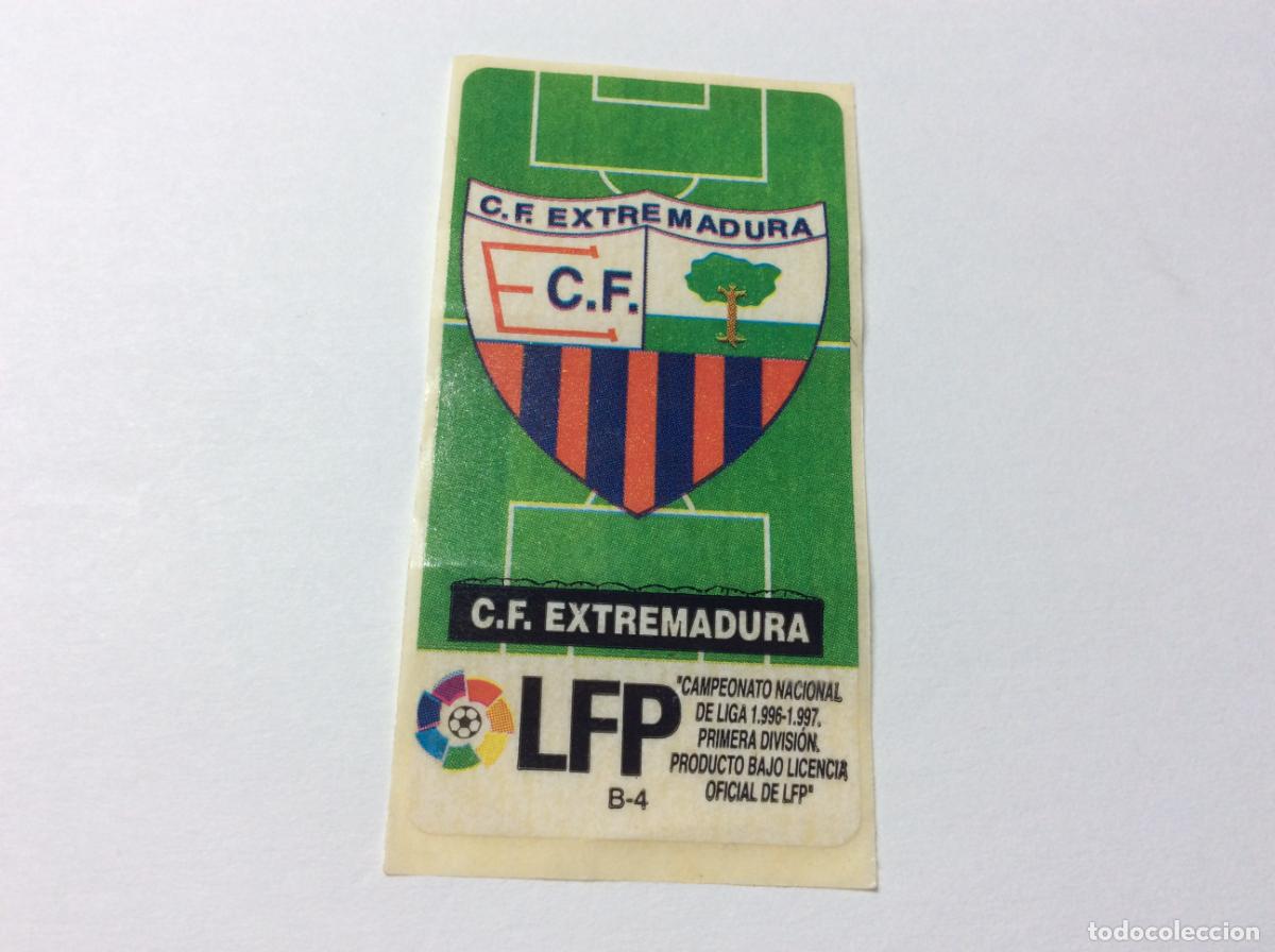 Cromos de F&uacute;tbol: Escudo CF Extremadura Chicles Vidal 96 97