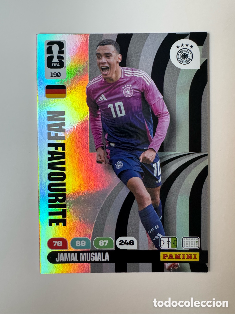 Football Stickers: ADRENALYN XL FIFA WORLD CUP 2026 &ndash; FAN FAVOURITE N&ordm; 190 &ndash; Jamal Musiala Alemania