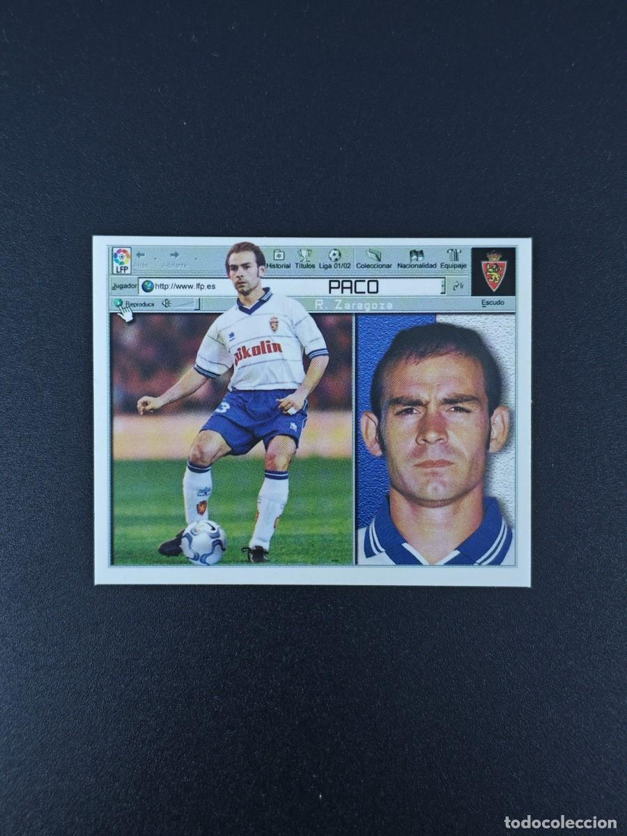 Cromos de F&uacute;tbol: CROMO LIGA ESTE PACO REAL ZARAGOZA NUNCA PEGADO SIN PEGAR 01 02 2001 2002 RA526