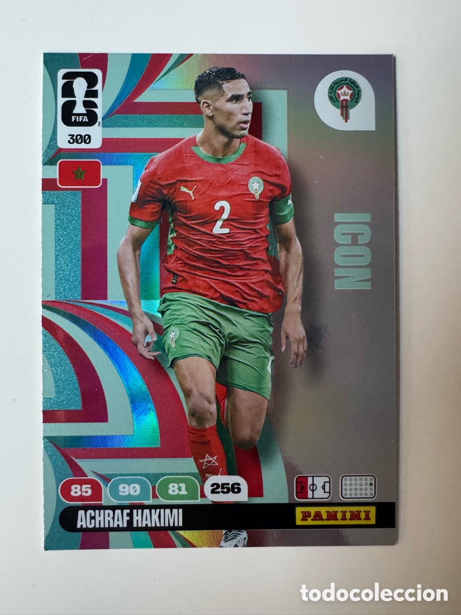 Cromos de F&uacute;tbol: ADRENALYN XL FIFA WORLD CUP 2026 &ndash; N&ordm; 300 &ndash; Achraf Hakimi ICON Marruecos