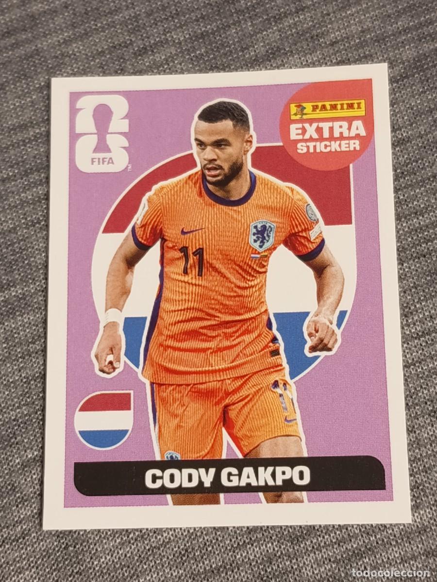 Cromos de F&uacute;tbol: CODY GAKPO EXTRA STICKER MUNDIAL 2026 PANINI FIFA WORLD CUP NUEVO