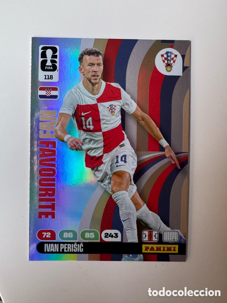 Cromos de F&uacute;tbol: ADRENALYN XL FIFA WORLD CUP 2026 &ndash; FAN FAVOURITE N&ordm; 118 &ndash; Ivan Peri&scaron;ić Croacia