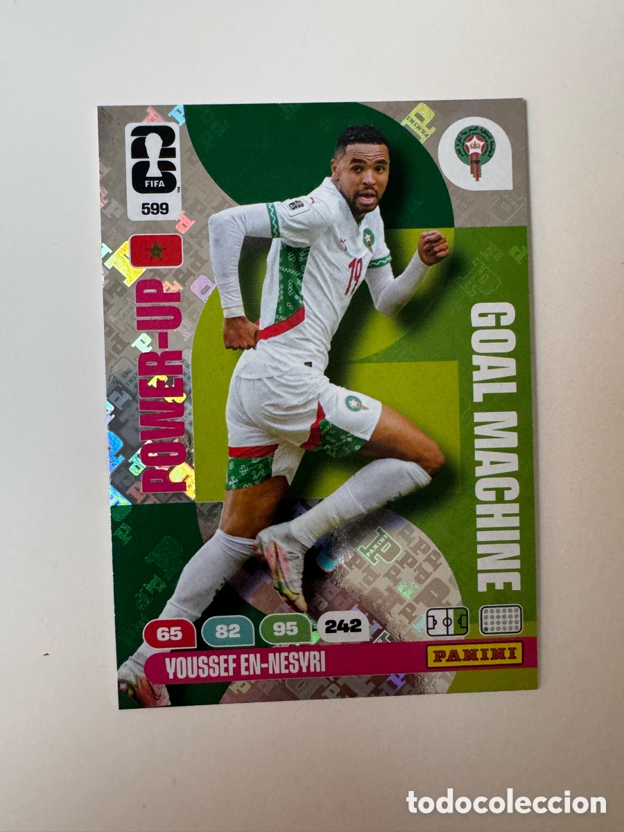 Cromos de F&uacute;tbol: ADRENALYN XL FIFA WORLD CUP 2026 &ndash; POWER UP N&ordm; 599 &ndash; Youssef En-Nesyri Marruecos