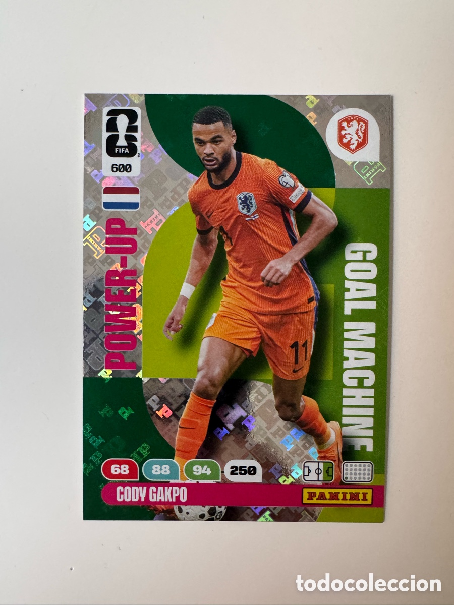 Cromos de F&uacute;tbol: ADRENALYN XL FIFA WORLD CUP 2026 &ndash; POWER UP N&ordm; 600 &ndash; Cody Gakpo Pa&iacute;ses Bajos