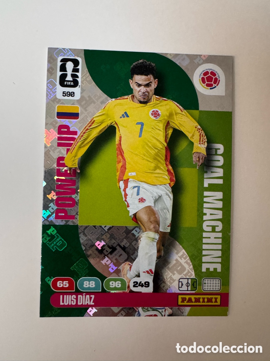 Cromos de F&uacute;tbol: ADRENALYN XL FIFA WORLD CUP 2026 &ndash; POWER UP N&ordm; 590 &ndash; Luis D&iacute;az Colombia