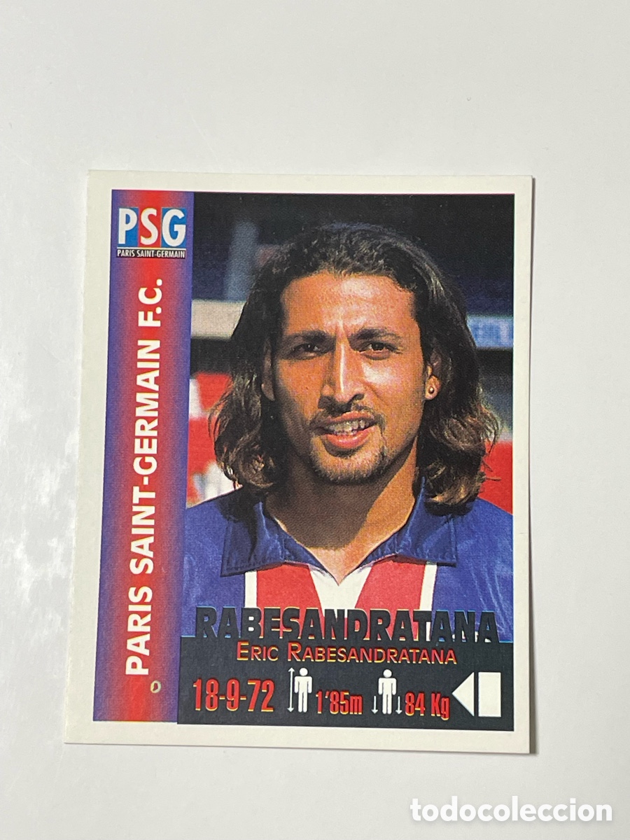 Cromos de F&uacute;tbol: Eric Rabesandratana Paris Saint Germain Panini Equipos de Europa 1999 #262