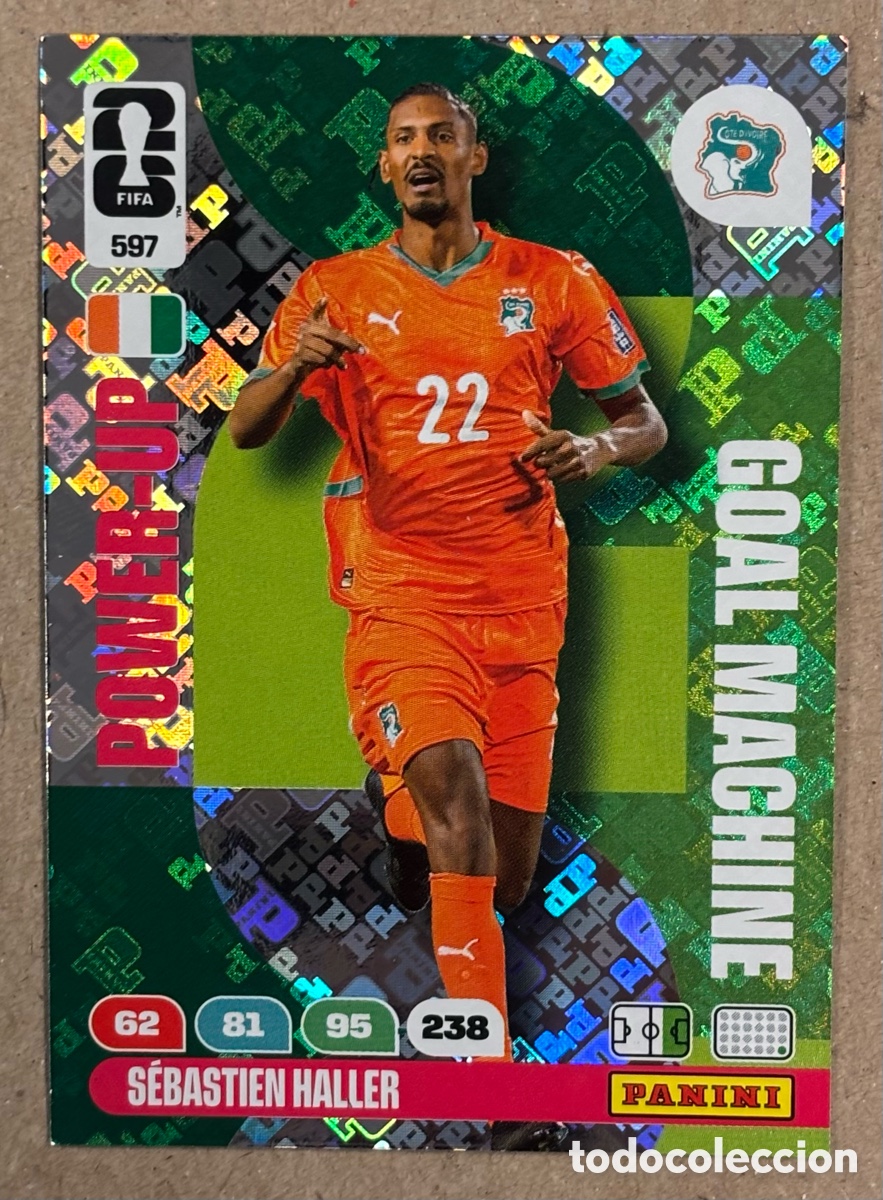 Cromos de F&uacute;tbol: SEBASTIEN HALLER (COSTA DE MARFIL). CARTA POWER-UP GOAL MACHINE PANINI ADRENALYN XL FIFA WORLD CUP