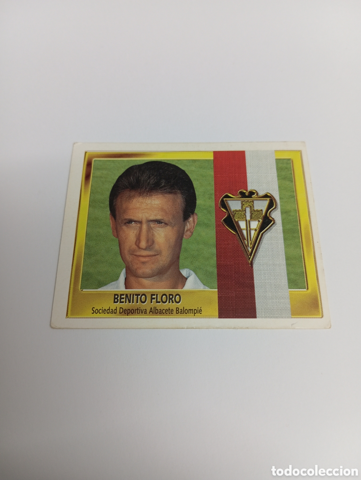 Cromos de F&uacute;tbol: ENTRENADOR BENITO FLORO Albacete Liga Este 1995 1996 NUEVO SIN PEGAR PANINI 95 96