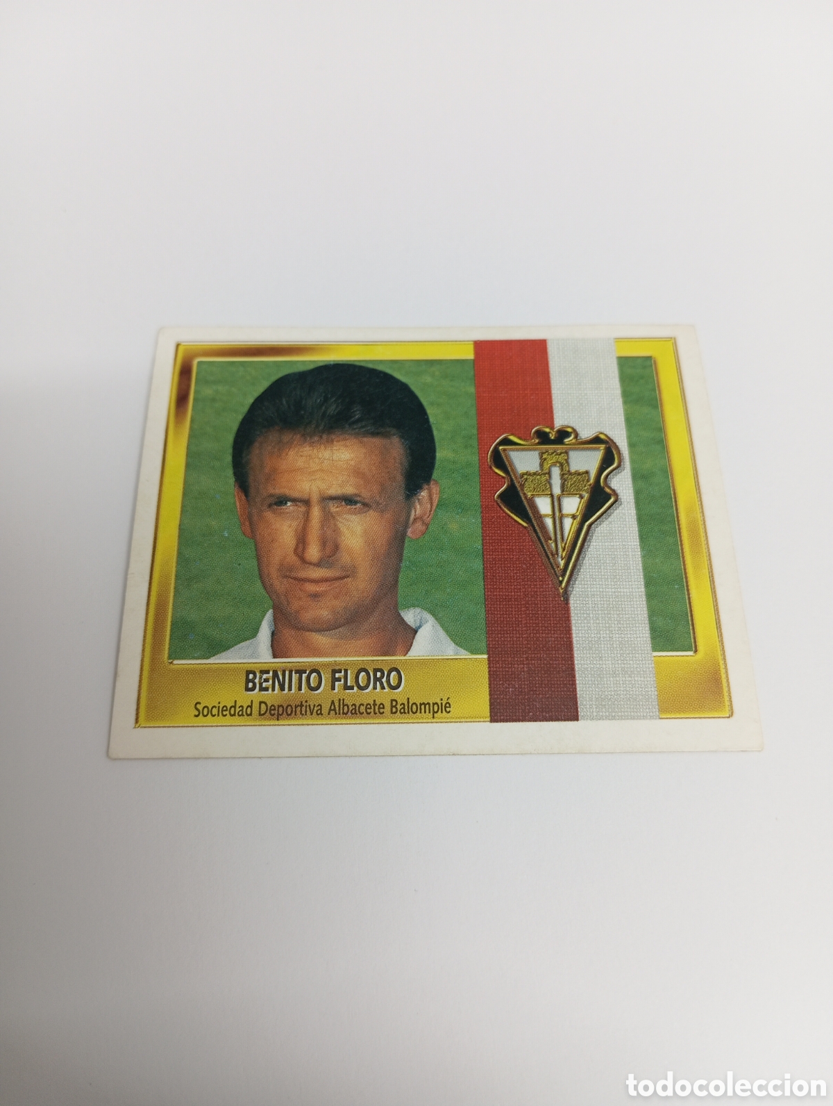 Cromos de F&uacute;tbol: ENTRENADOR BENITO FLORO Albacete Liga Este 1995 1996 NUEVO SIN PEGAR PANINI 95 96