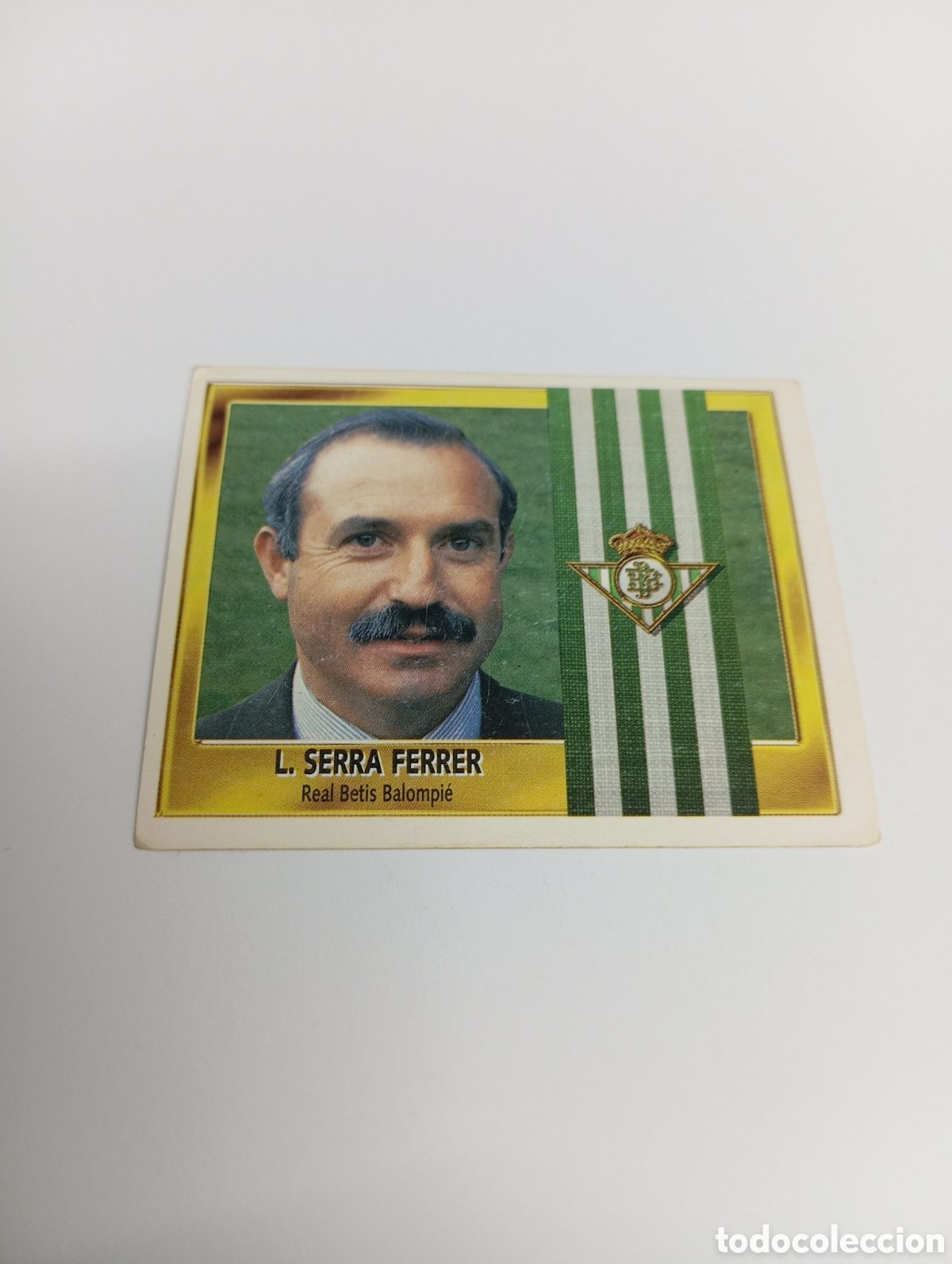 Cromos de F&uacute;tbol: ENTRENADOR SERRA FERRER Betis Liga Este 1995 1996 NUEVO SIN PEGAR PANINI 95 96