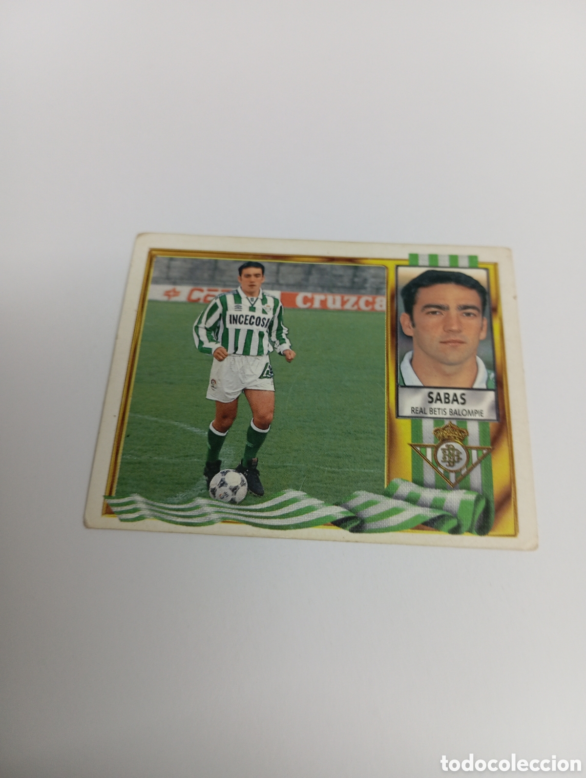 Cromos de F&uacute;tbol: SABAS Betis Liga Este 1995 1996 NUEVO SIN PEGAR PANINI 95 96