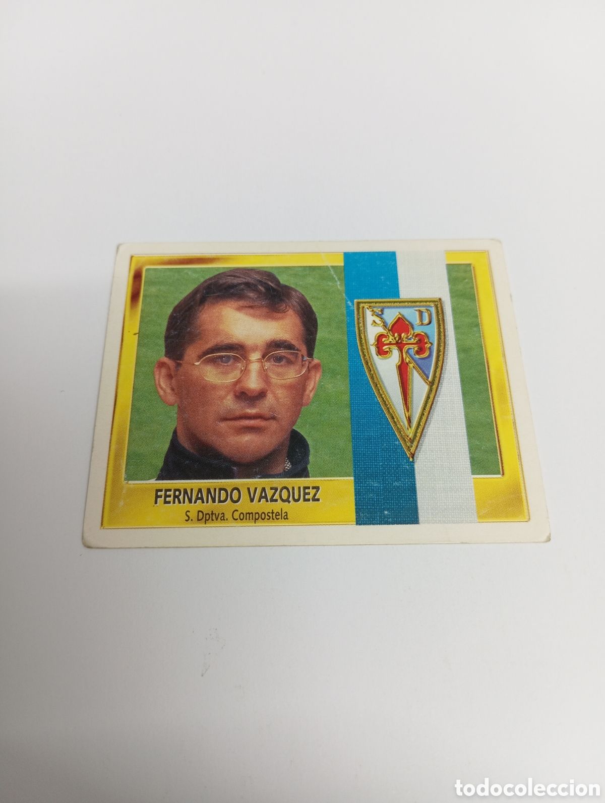 Cromos de F&uacute;tbol: ENTRENADOR FERNANDO V&Aacute;ZQUEZ Compostela Liga Este 1995 1996 NUEVO SIN PEGAR PANINI 95 96