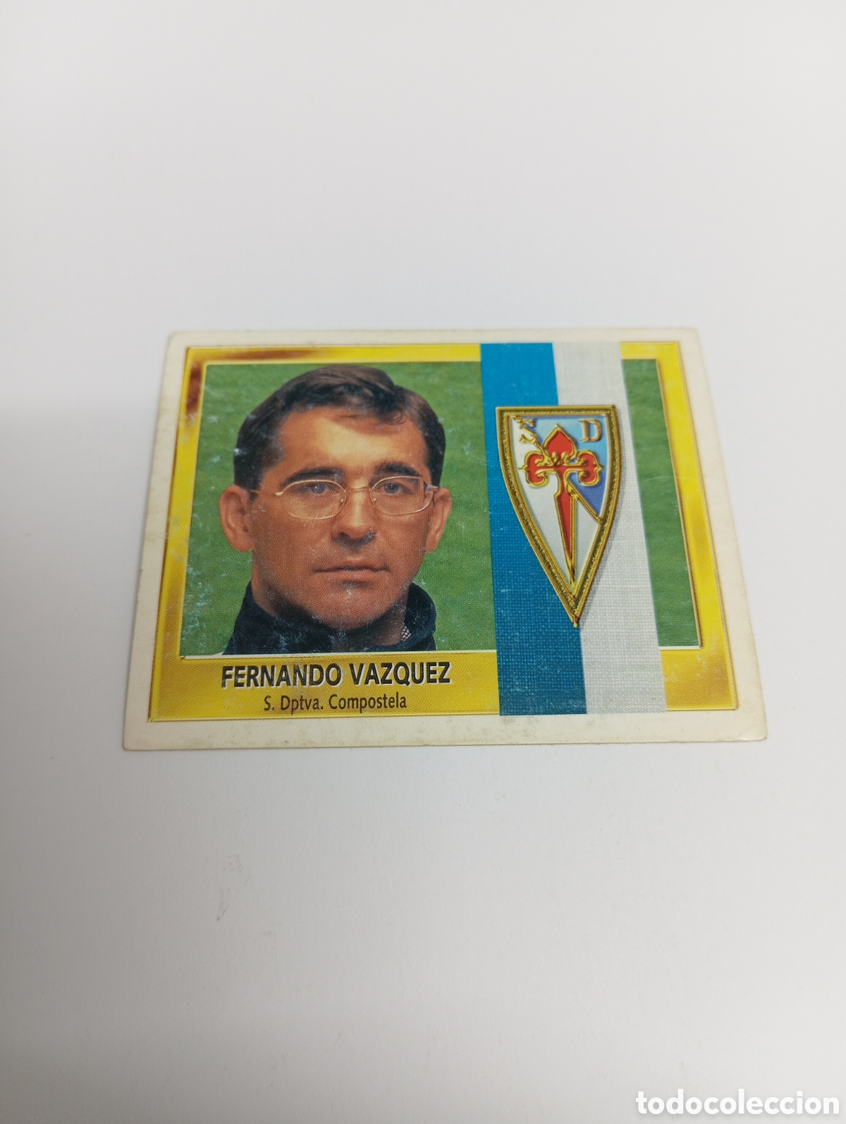 Cromos de F&uacute;tbol: ENTRENADOR FERNANDO V&Aacute;ZQUEZ Compostela Liga Este 1995 1996 NUEVO SIN PEGAR PANINI 95 96